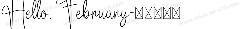 Hello, February字体转换
